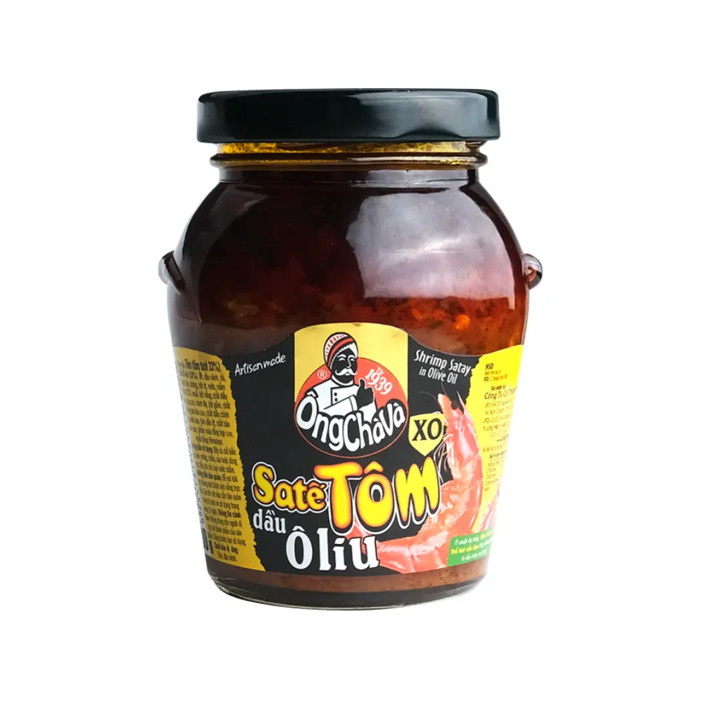 Sa Tế Tôm Dầu Oliu, XO Shrimp Satay in Olive Oil (230g) - ONG CHA VA